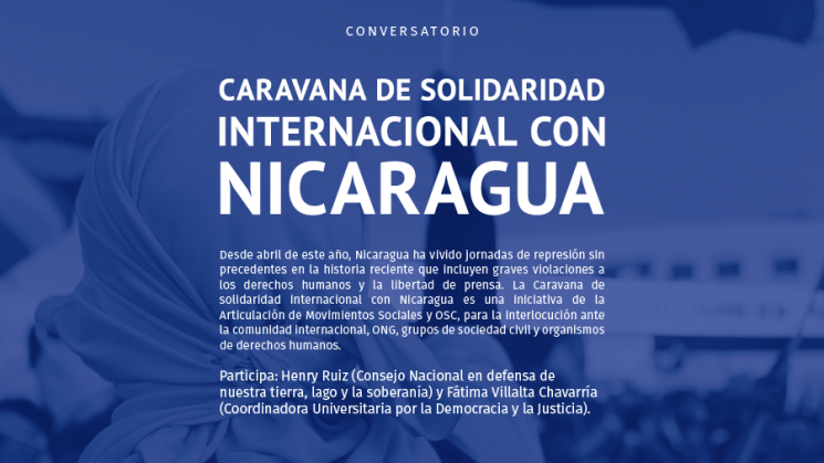 Llega caravana de solidaridad con Nicaragua a Oaxaca