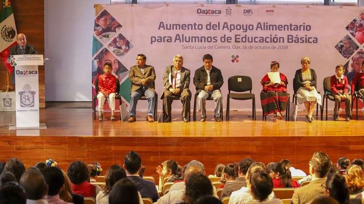 Anuncia IEEPO incremento del 33%  para alimentación en escuelas