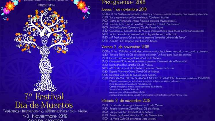 Con  Festival, Zipolite revive la tradición de día de muertos 