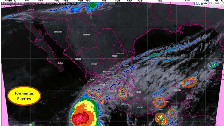 Seguirán  lluvias a 24 estados de la República Mexicana