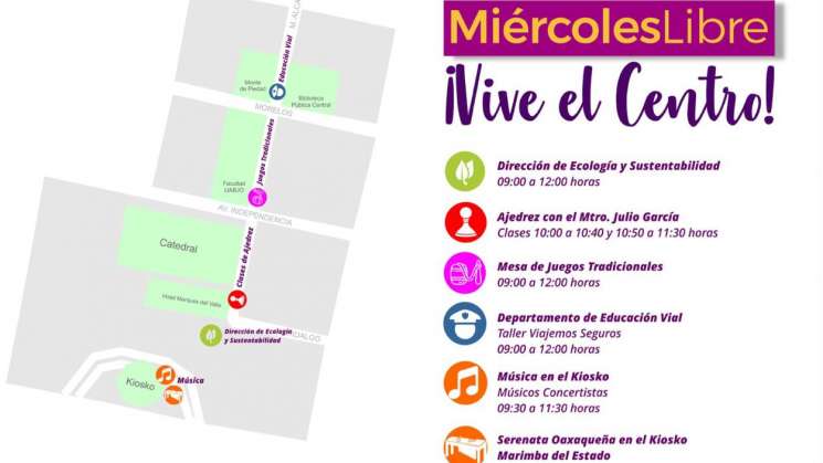 Invitan a disfrutar de Miércoles Libre ¡Vive el Centro!