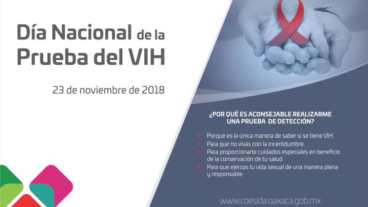 Conmemorará Coesida  Día Nacional de la Prueba del VIH