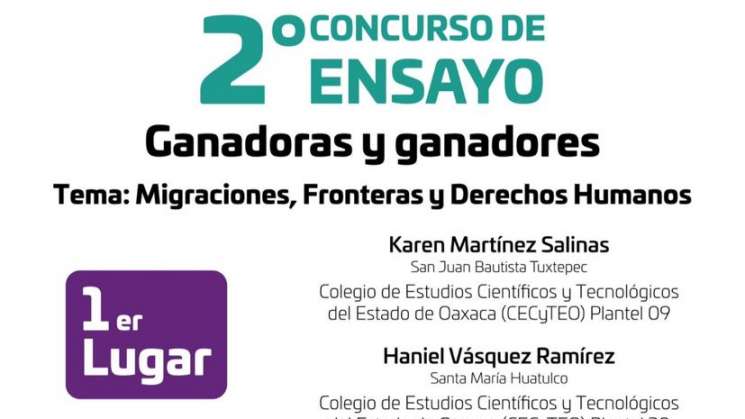 Entregan premios del Segundo Concurso de Ensayo sobre Migración