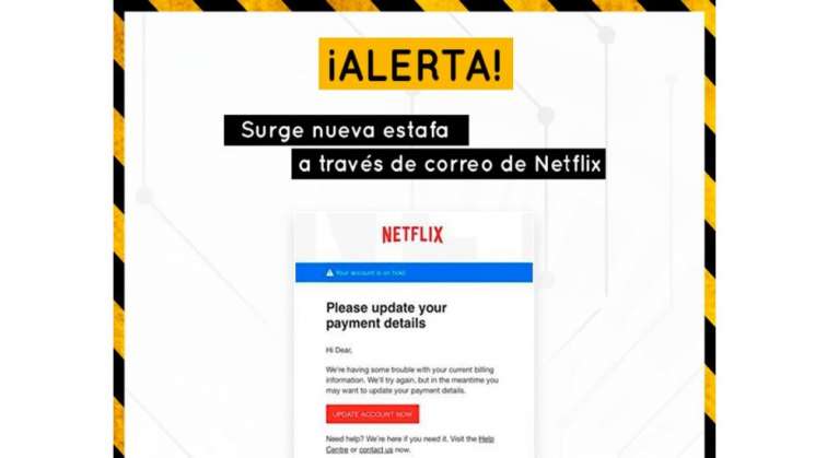 Alertan de robo de datos bancarios a través de Nexflix