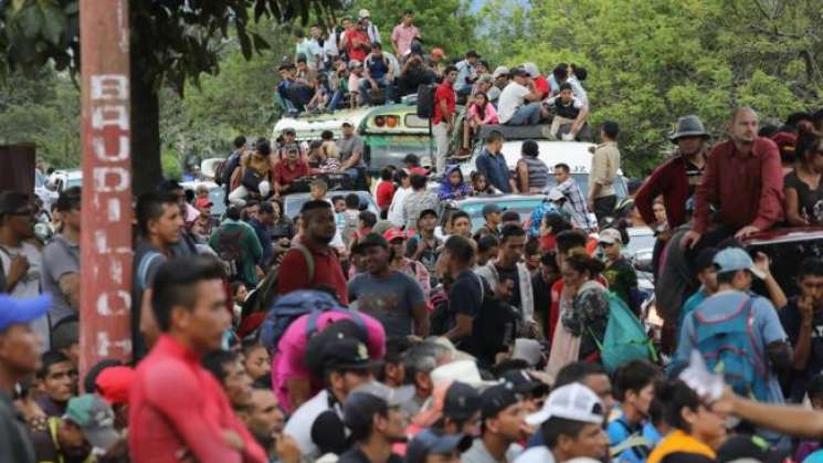 Caravana migrante llega a Santo Domingo del Ingenio en el Istmo  