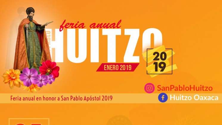 Celebrará San Pablo Huitzo su Feria Anual 2019