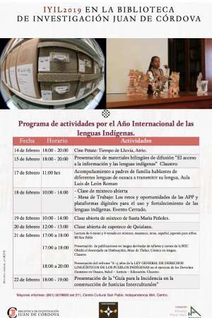  Actividades por el Año Internacional de las Lenguas Indígenas