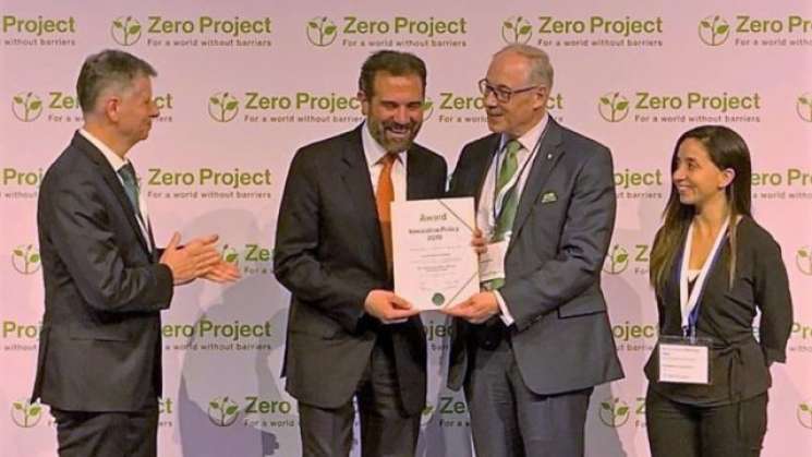 INE recibe premio de Zero Project 2019