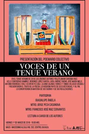 Presentación de poemario colectivo “Voces de un tenue Verano”