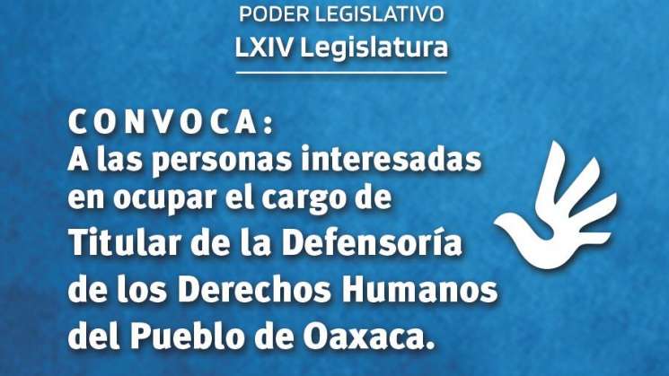 Convocan a ciudadanía para ocupar cargo de titular de la DDHPO