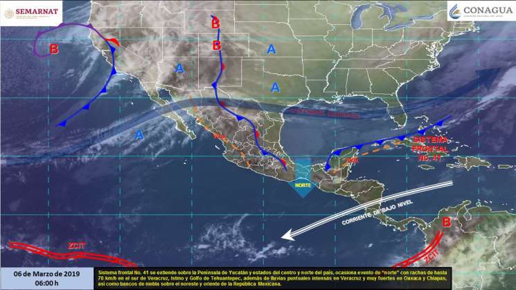 Se prevé lluvias en Oaxaca, Chiapas y Veracruz  