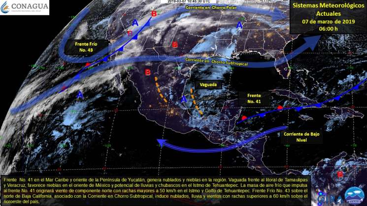 Habrá ambiente caluroso y bajo potencial de lluvias en el país