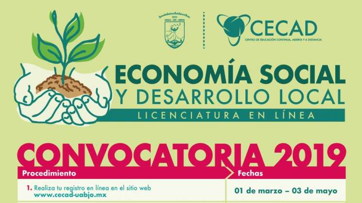 Licenciatura en línea,Economía Social y Desarrollo Local en Cecad