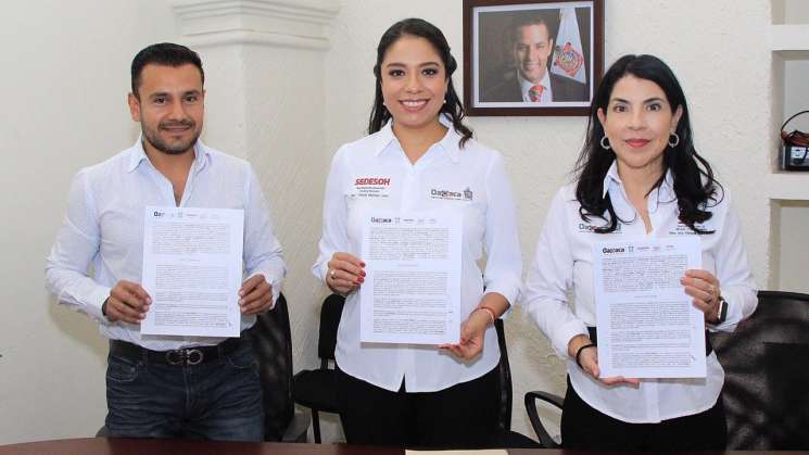 Firman convenio de colaboración Sedesoh- SMO-BanOaxaca,