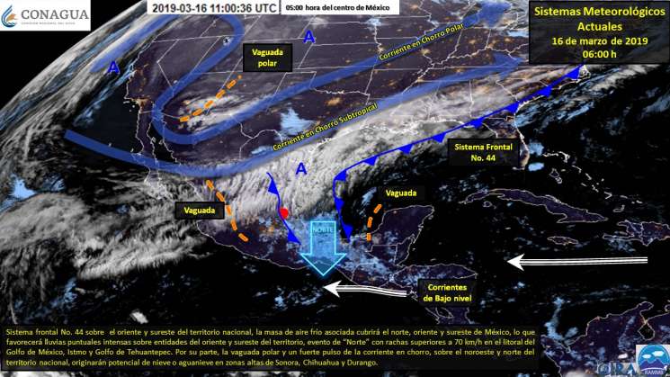 Anuncian lluvias en regiones y efecto