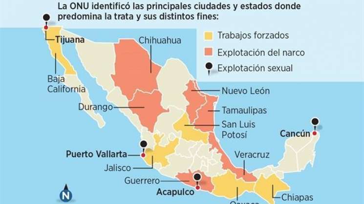 Revelan amplia red de trafico de personas en México