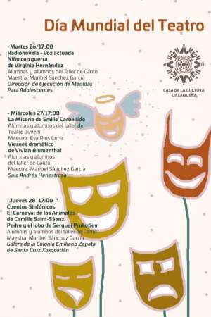 Dia del teatro en la Casa de la Cultura oaxaqueña