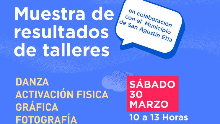 Muestra de resultados de talleres en San Agustín, Etla