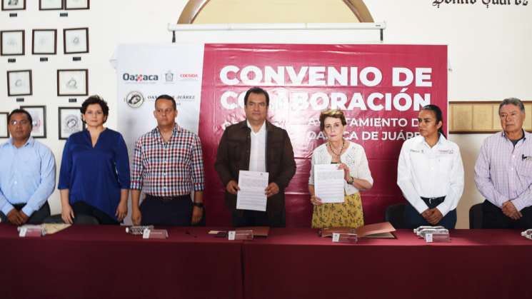 Firman convenio de colaboración Coesida y Municipio de Oaxaca 