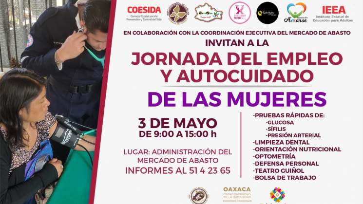 Invitan a Jornada del Empleo y Autocuidado de las Mujeres