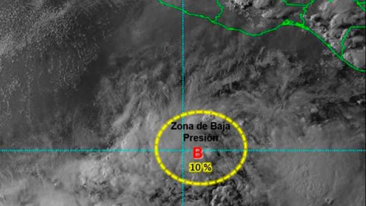 Anuncian formación de baja presión frente a costas de Oaxaca