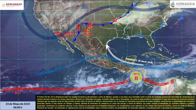 Seguirán lluvias fuertes y actividad eléctrica en Oaxaca