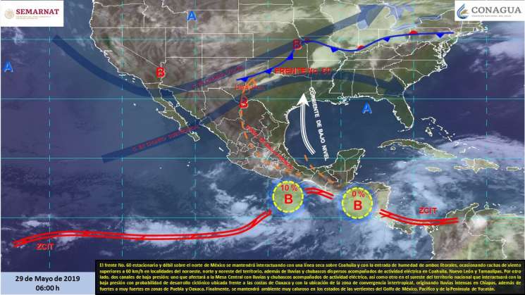 Continuarán lluvias intensas en Oaxaca