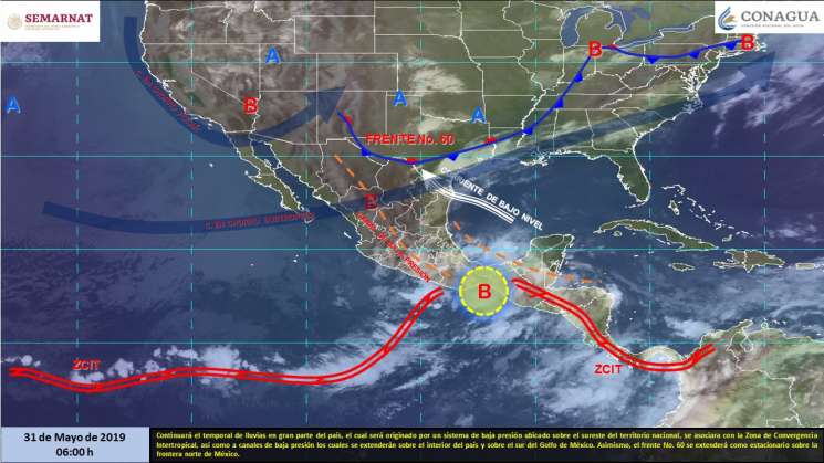 Alerta SMN de lluvias intensas y posibles deslaves en Oaxaca