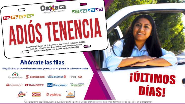 28 de junio finaliza el programa “Adiós Tenencia” 