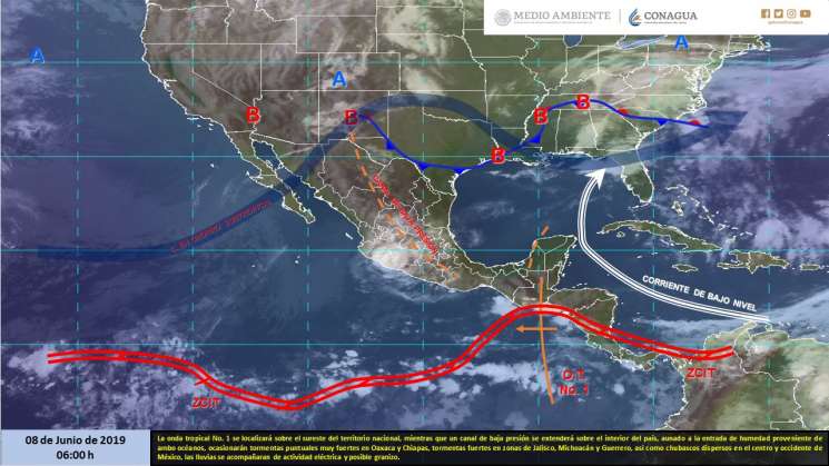 Continuarán lluvias intensas con descargas eléctrico en Oaxaca