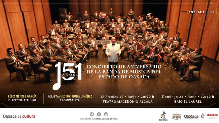 Celebra Seculta 151 aniversario de la Banda de Música del Estado