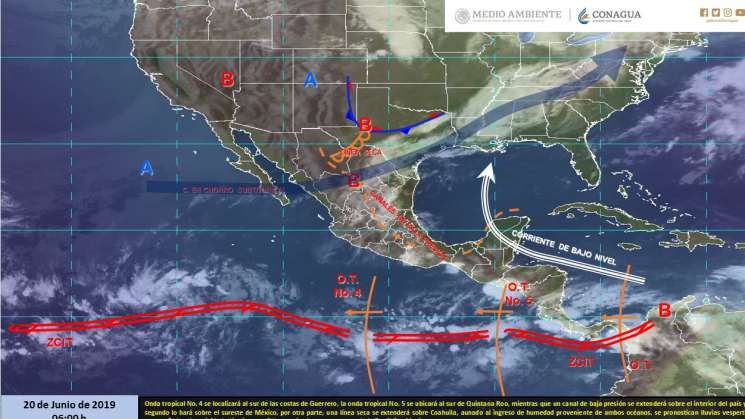 Onda tropical provoca lluvias y chubascos en Oaxaca