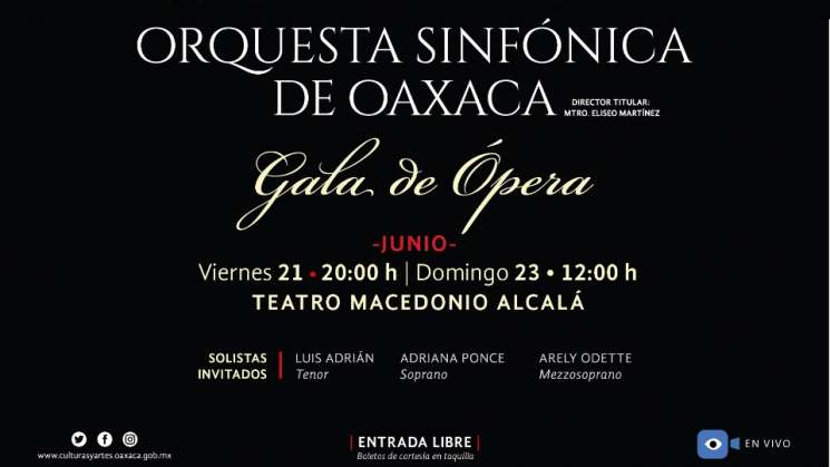 Invita Seculta a la Gala de Ópera con la Orquesta Sinfónica 