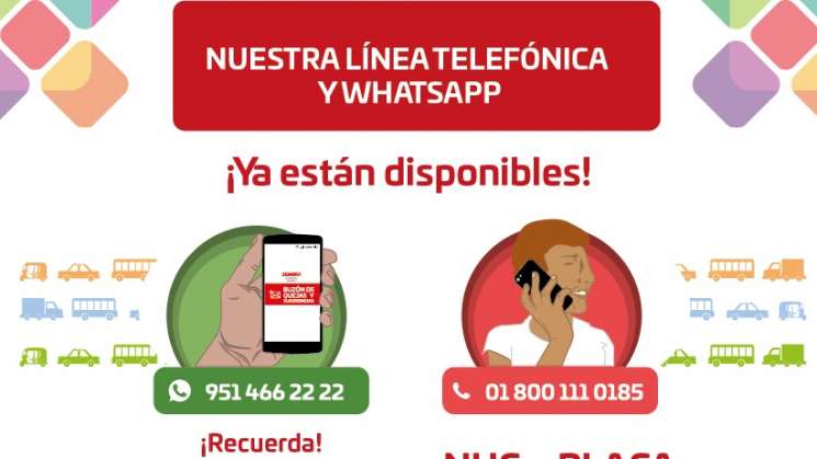 Invita Semovi a utilizar el Call Center y el Buzón de queja