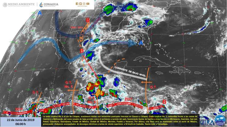 Onda tropical 6 ocasionará lluvias intensas en Oaxaca