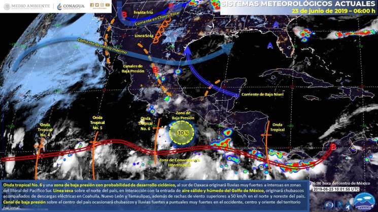 Lluvias muy fuertes a puntuales intensas en Oaxaca