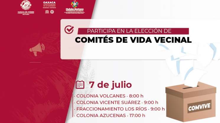 Convocan a participar en renovación de COMVIVES