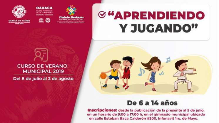 Invitan al curso  de verano “Aprendiendo y jugando