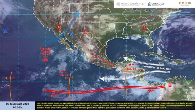 Anuncian cielo nublado y lluvias en regiones de Oaxaca