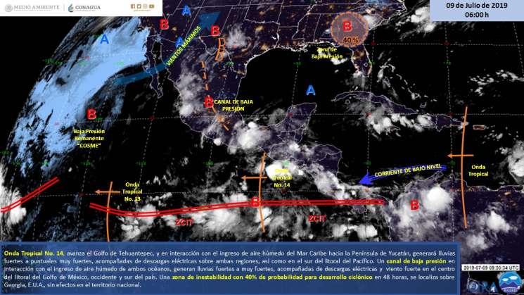 Anuncian nublados y lluvias intensas en regiones de Oaxaca