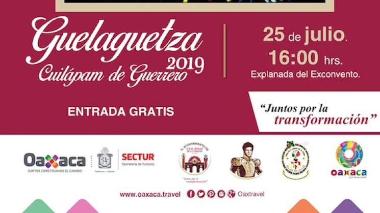 Invita Cuilápam de Guerrero a su fiesta patronal y Guelaguetza  