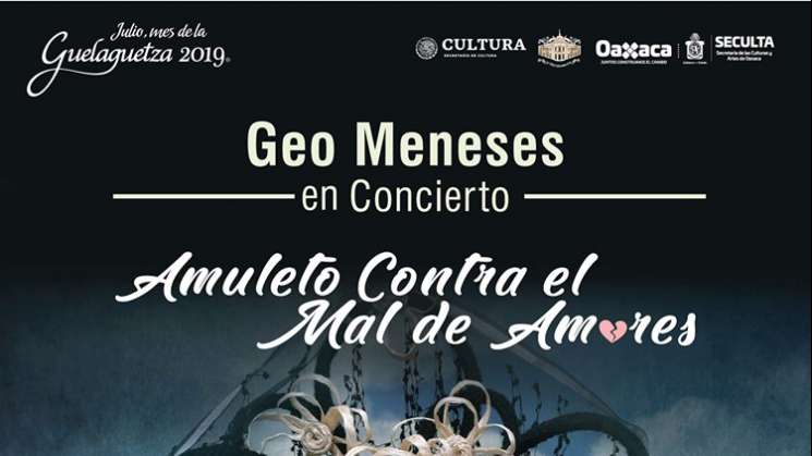 Geo Meneses presenta concierto un amuleto contra el mal de amores