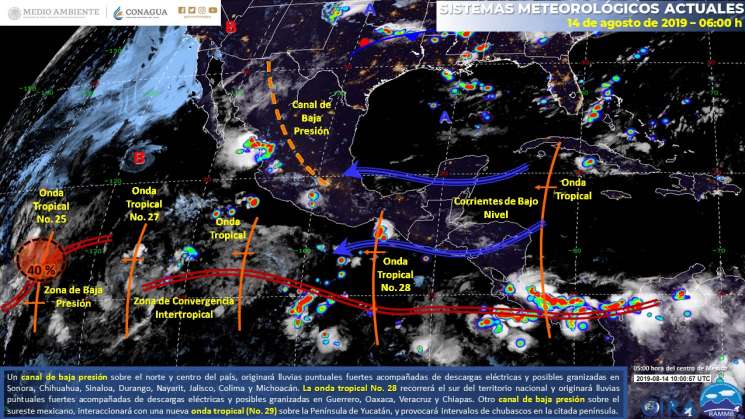 Cielos nublados y lluvias en regiones de Oaxaca