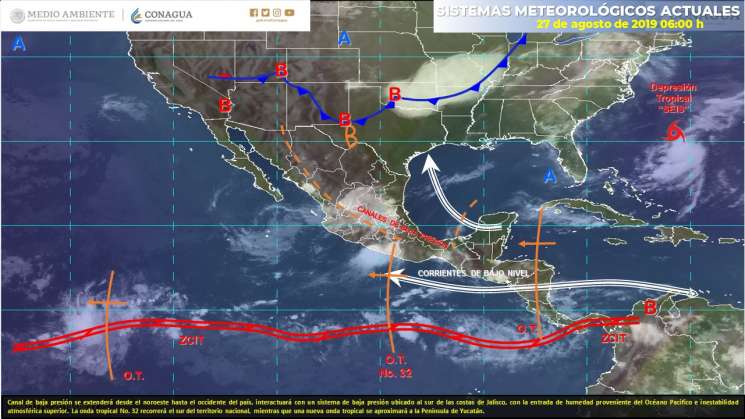 Ambiente cálido, nublados y lluvias en regiones de Oaxaca