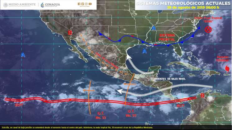 Cielo nublado por la tarde con lluvias en regiones de Oaxaca