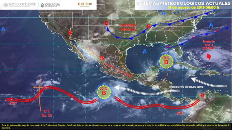 Seguirá ambiente cálido, nublados y lluvias en Oaxaca