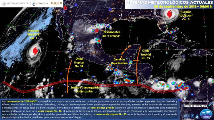 Continuarán nublados y lluvias en regiones de Oaxaca