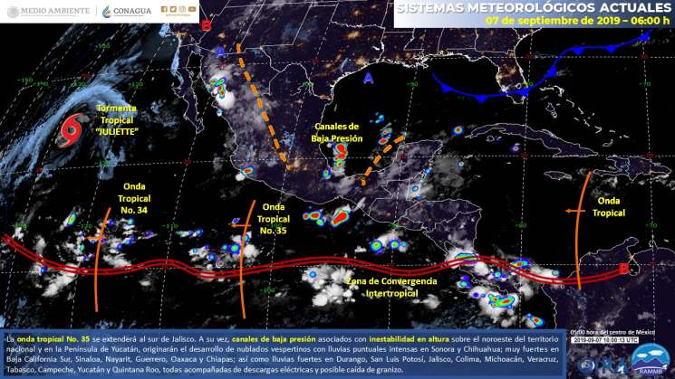 Ambiente caluroso, nublados y lluvias en regiones de Oaxaca