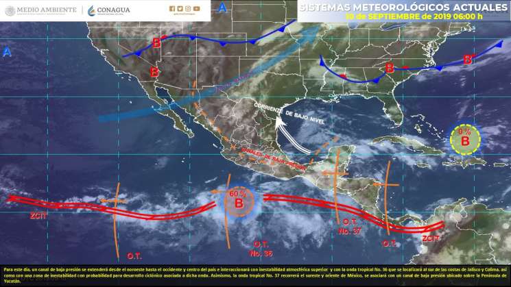 Onda tropical provoca lluvias en regiones de Oaxaca