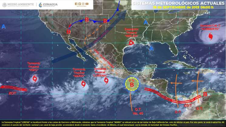 Tormentas tropicales causan lluvias y nublados en Oaxaca